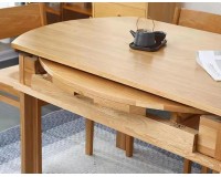 Nodic Solid Oak Extension Dining Round Table